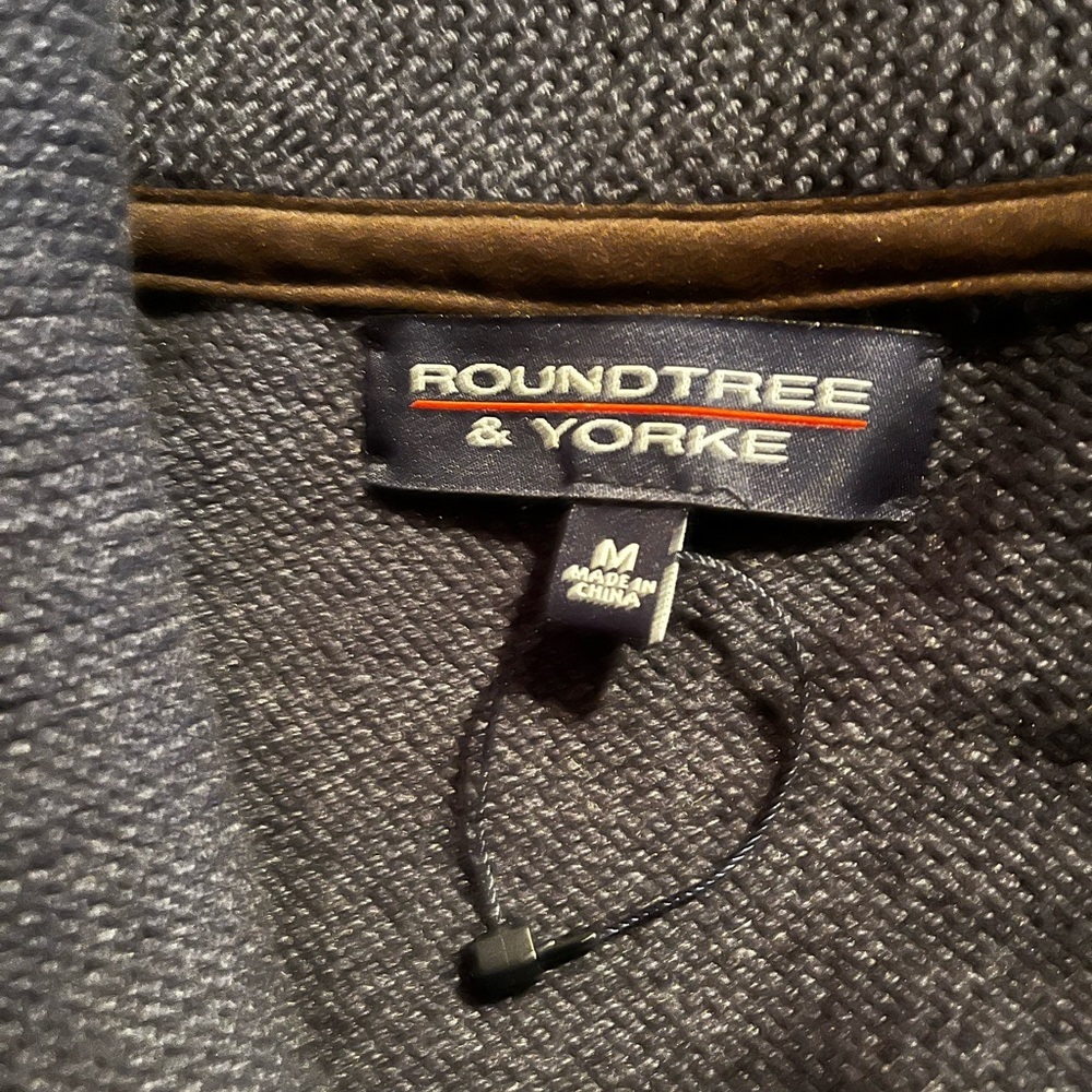 Roundtree & Yorke Dark Blue Shawl Collar Cardigan - Picture 5 of 5